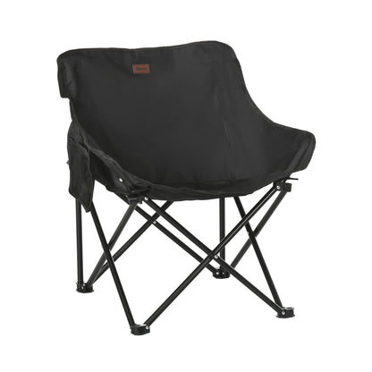 Outsunny Silla De Camping Plegable Con Bolsa De Transporte Carga 110 Kg Negro_0