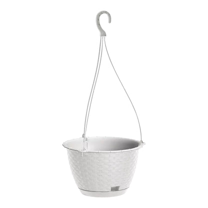 Macetero Colgante Ratolla Round W 3,4l., Dimensiones (mm) 217x217x142, Color Blanco