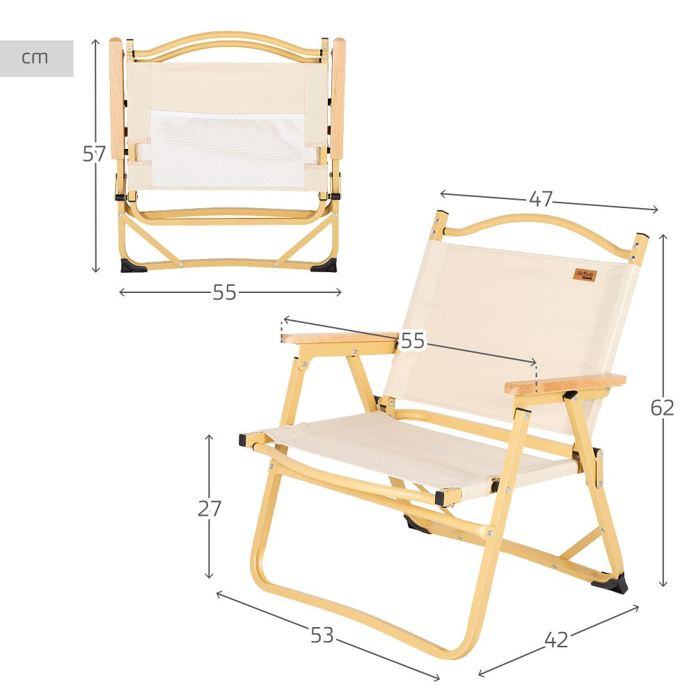 Silla Plegable Baja Glamping C/bolsillo Aktive_3