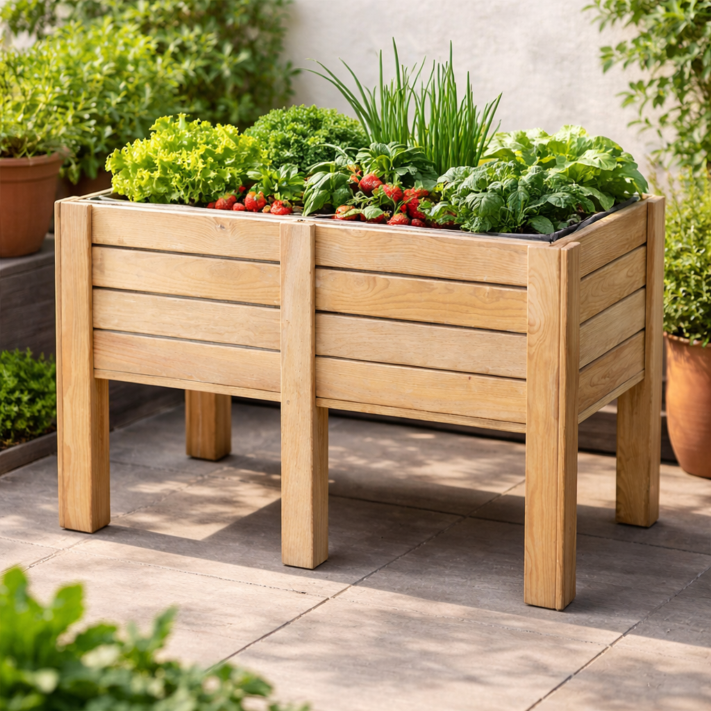 Mesa De Cultivo Mura Profunda 40cm Vidahuerto 150x80x80 Cm._4