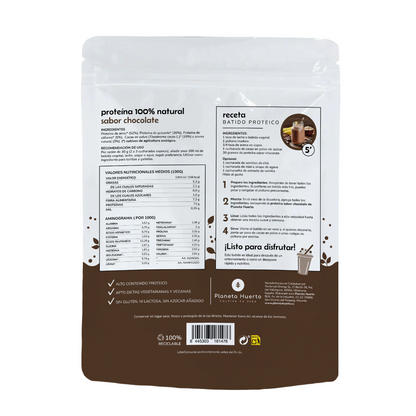 Proteína vegetal biológica 73% Planeta Huerto chocolate 500 g