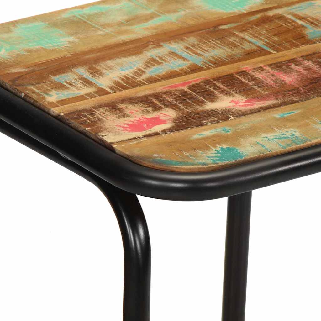 Taburetes De Barra 4 Uds 46x35,5x80 Madera Maciza Reciclada_4