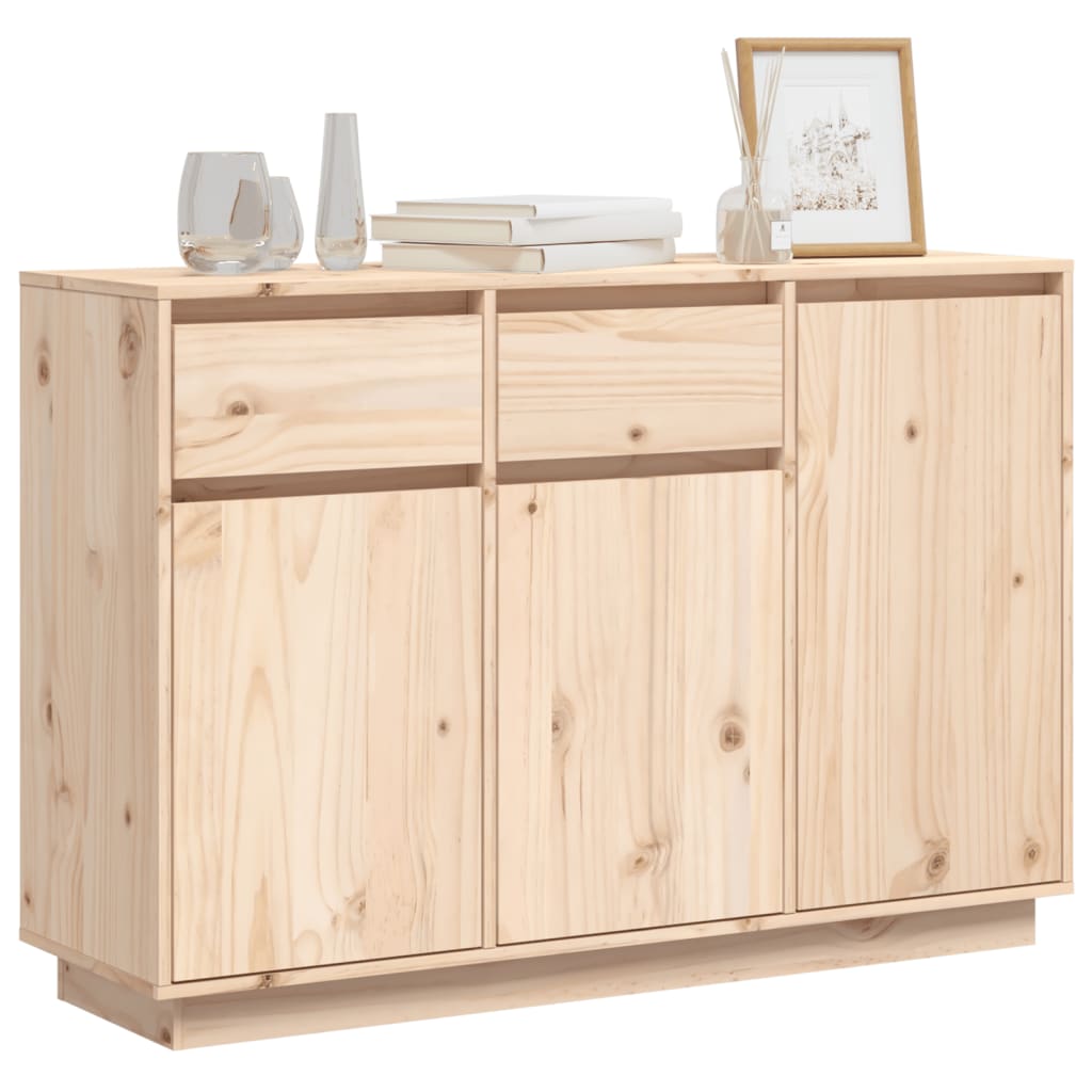 Aparador De Madera Maciza De Pino 110x34x75 Cm_2