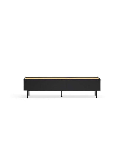 Mueble Para Televisión Modelo Arista 1 Puerta 2 Cajones Acabado Negro, 40cm(ancho) 45cm(_1