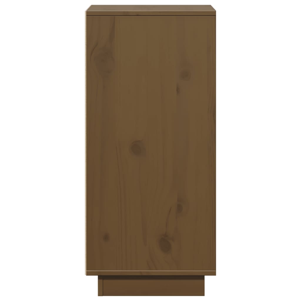 Aparador De Madera Maciza De Pino Marrón Miel 31,5x34x75 Cm / Vetonek_4