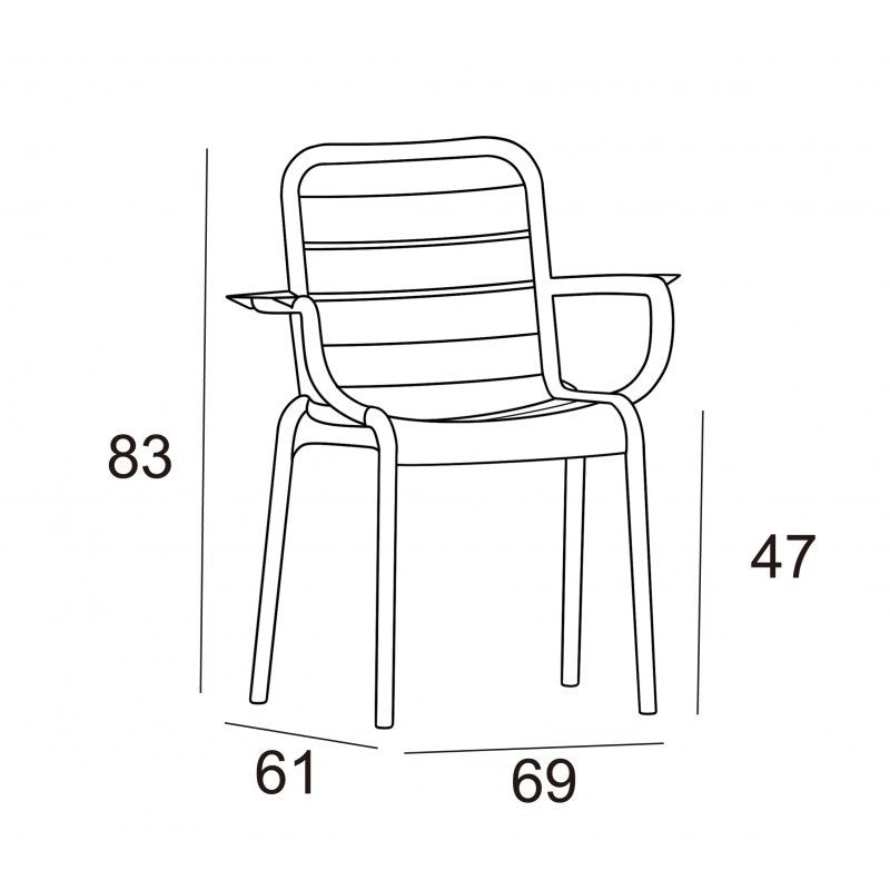Silla De Plástico Apto Para Exterior - Karen_2
