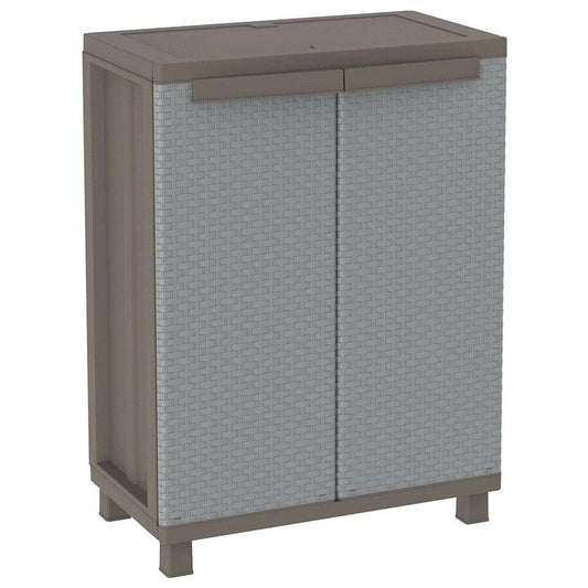 Armário de resina baixa J-Rattan
