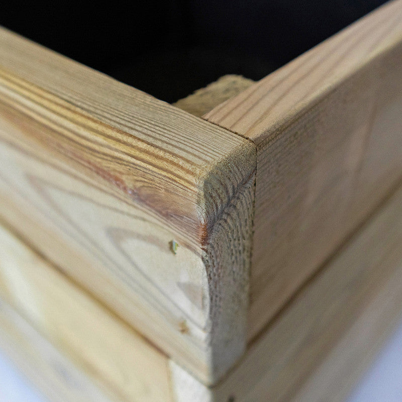 Jardinera Rectangular De Madera Tratada Para Exterior Ghio Hortalia 60x30x40 Cm_3