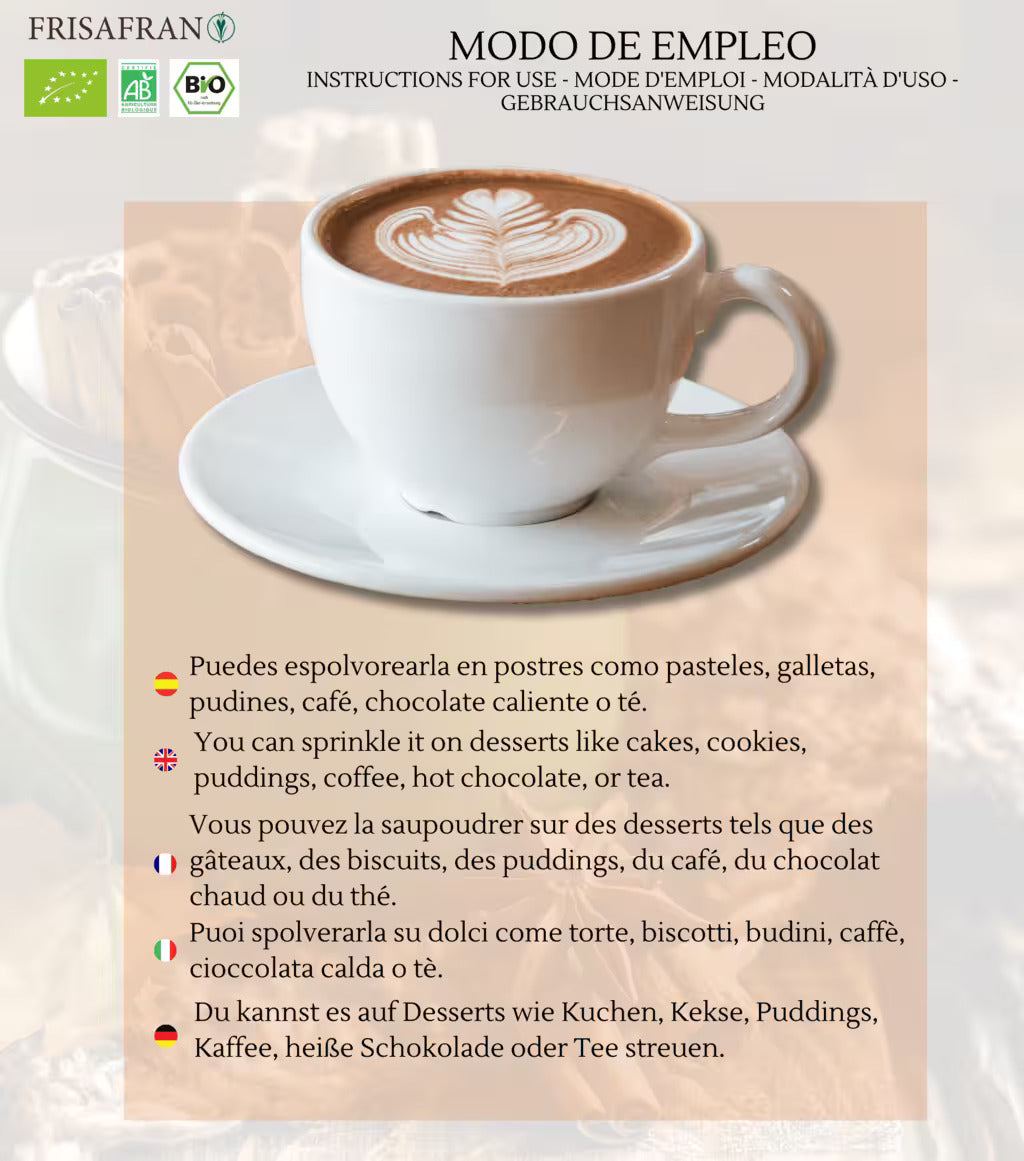 Canela Ceylan En Polvo Ecológica | Calidad | Frisafran 200 G_3