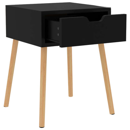 Mesitas Noche 2 Uds Madera Ingeniería Negro Brillo 40x40x56 Cm_4