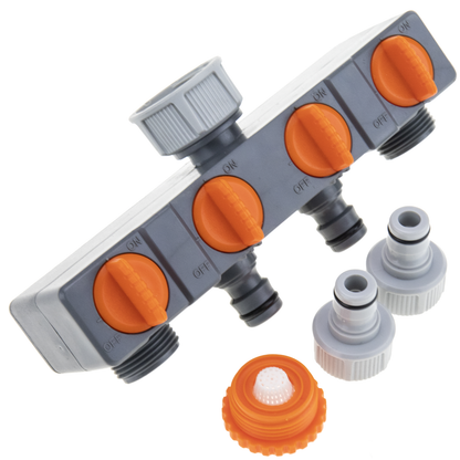 Adaptador De 4 Vías Para Grifo De Jardín De 3/4_4