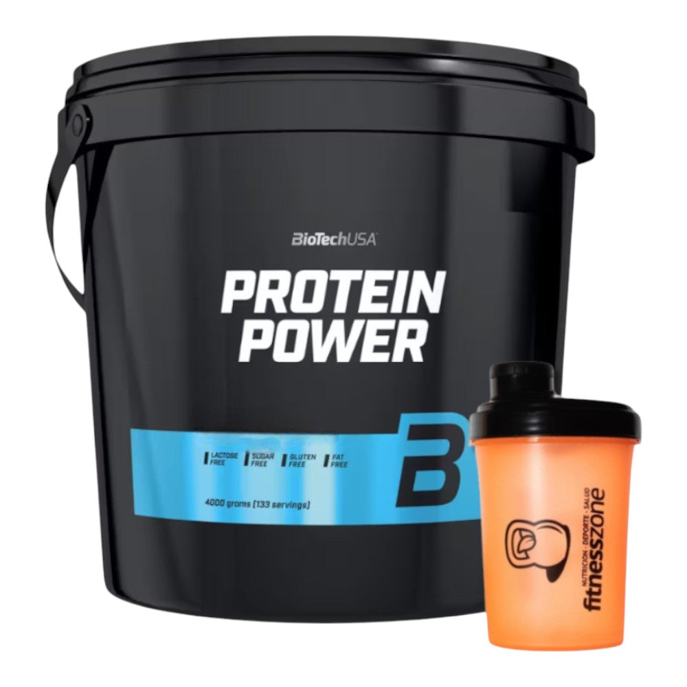 Protein Power 4 Kg + ¡shaker Fitnesszone De Regalo! Vainilla_0