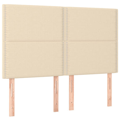Estructura De Cama Con Cabecero De Tela Color Crema 140x200 Cm / Vetonek_4
