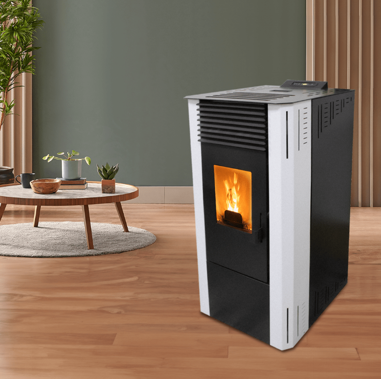Fabricalor Estufa De Pellets Classic Plus 15 Blanco Ventilada_0