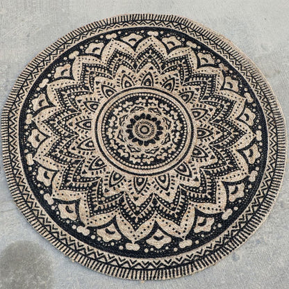Dutch Lifestyle Alfombra Jaipur Classic Redonda Beige Y Negro 200 Cm_0