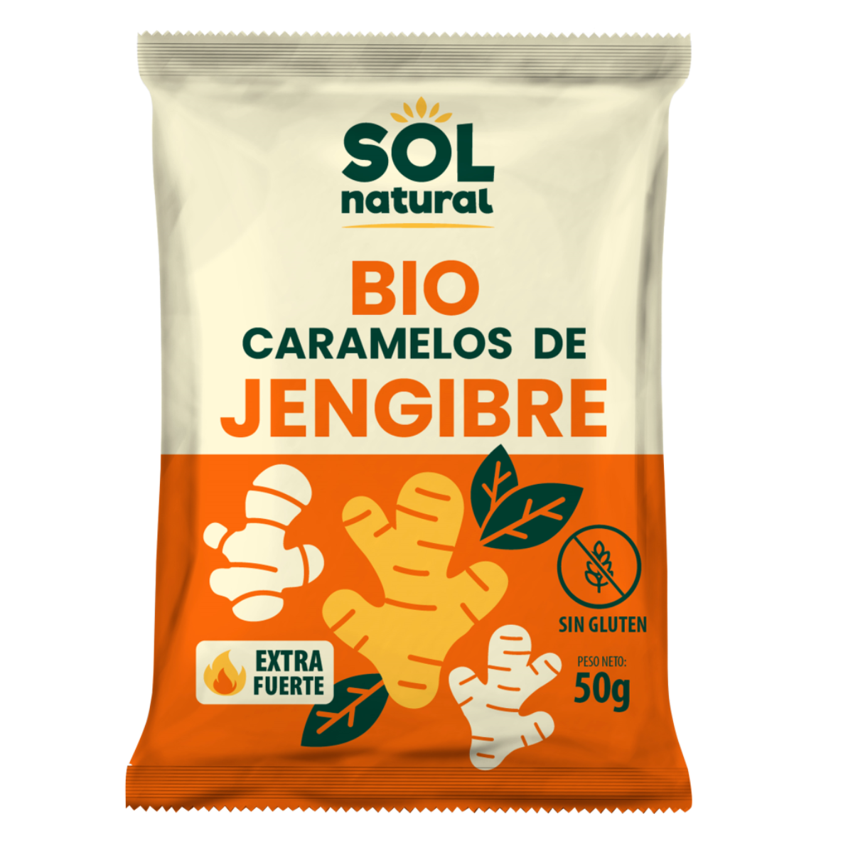 Caramelos de Jengibre sin gluten BIO Sol Natural 50 g