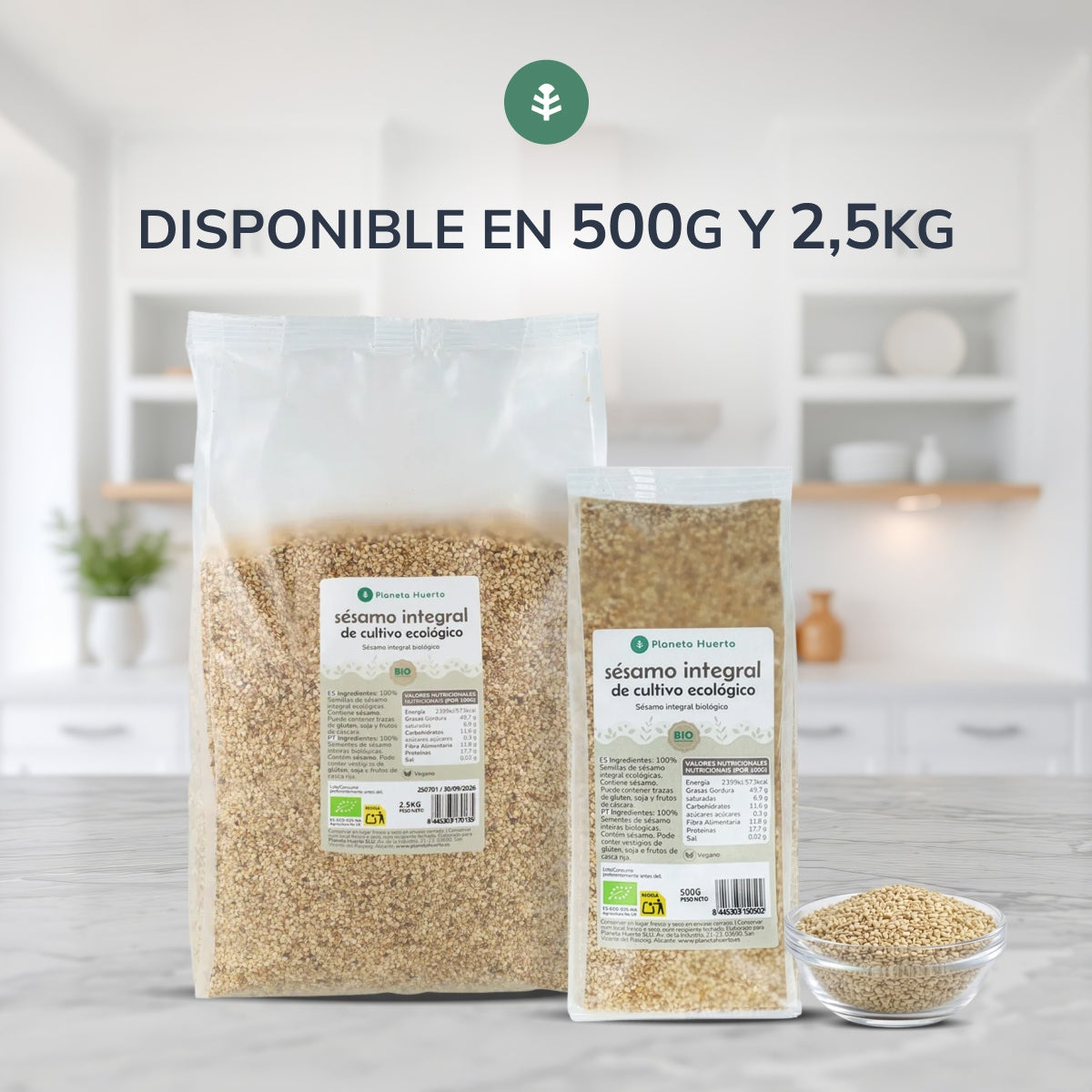 Sésamo cru integral ECO Planeta Huerto 500 g