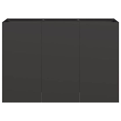 Jardinera De Acero Laminado En Frío Negro 120x40x80 Cm_3