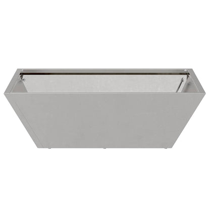 Macetero De Jardín Plateado 50 X 50 X 15 Cm Acero Inoxidable_4