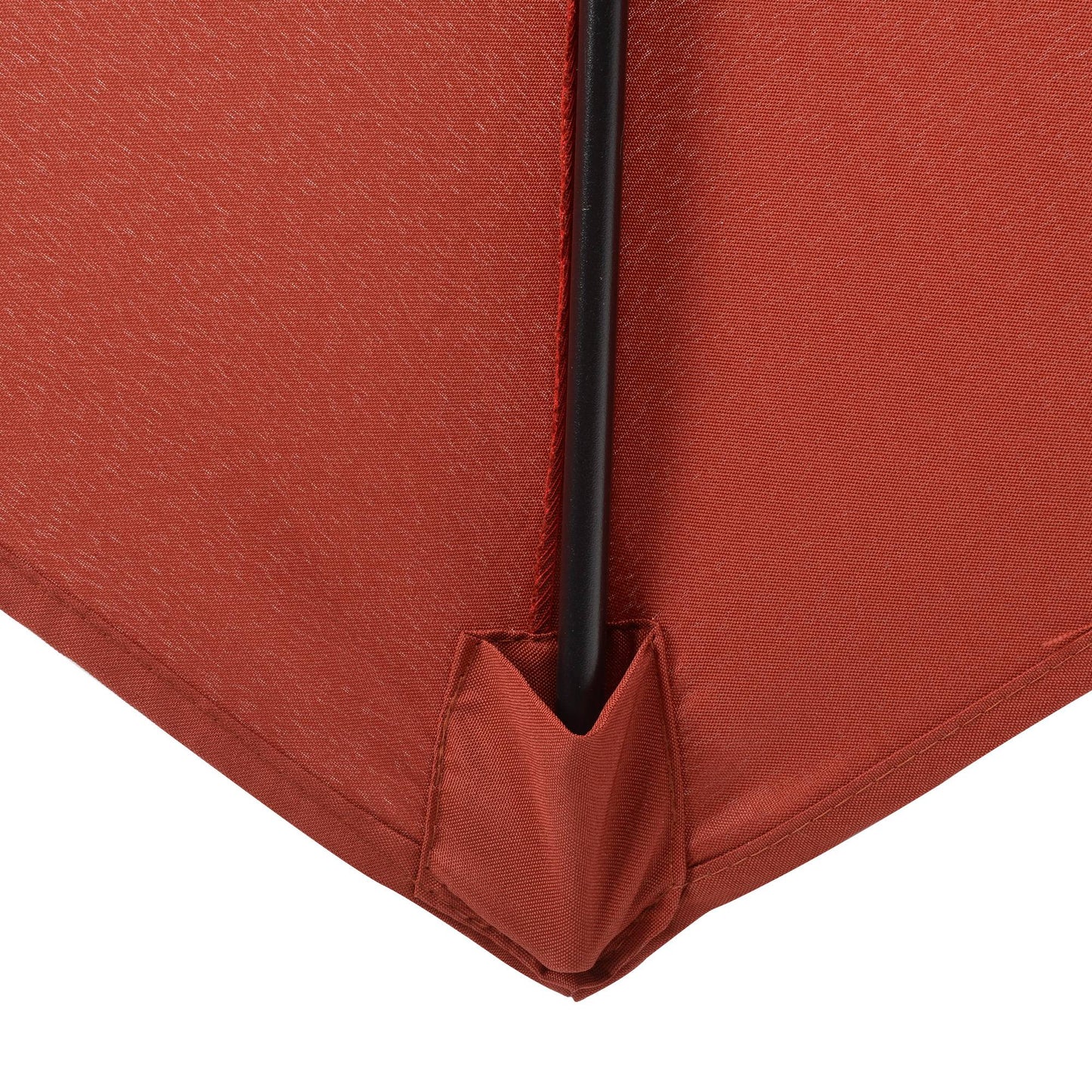 Outsunny Sombrilla Jardín Ø2x2 M Parasol De Aluminio Con Poste Desmontable Rojo_4