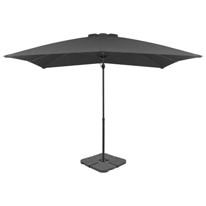 Vidaxl Sombrilla De Jardín Con Base Portátil Gris Antracita_0