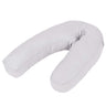 Vidaxl Almofada de gravidez em forma de J 54x(36-43) Cm Cinzento