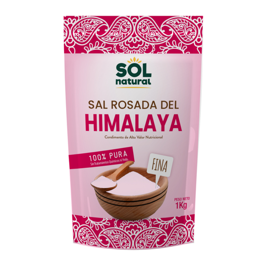 Sal rosa fino dos Himalaias, Sol Natural 1kg
