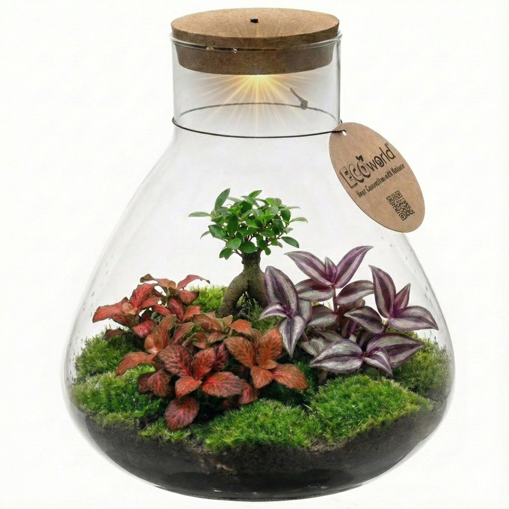 Mini Terrario Diy - Ecosistema Autosuficiente_0