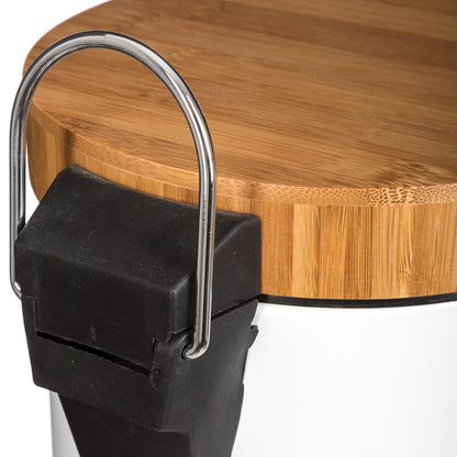 Papelera Metálica 3l Bambú Natureo