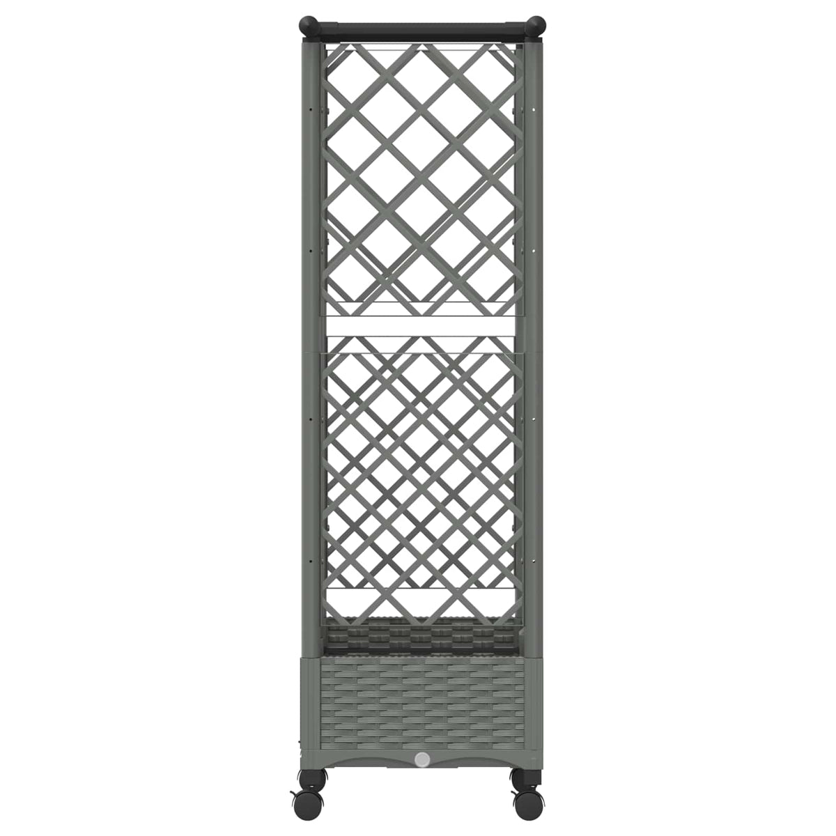 Cama Elevada Con Trellis Y Techo Gris Claro 124 X 40 X 127 Cm_3