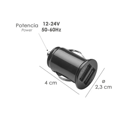 Cargador Coche Usb Dos Tomas 2.1 Amperios. 5 V. Adaptador Enchufe Usb Cargador Usb De Pared, Android, Iphone, Smartphones_1