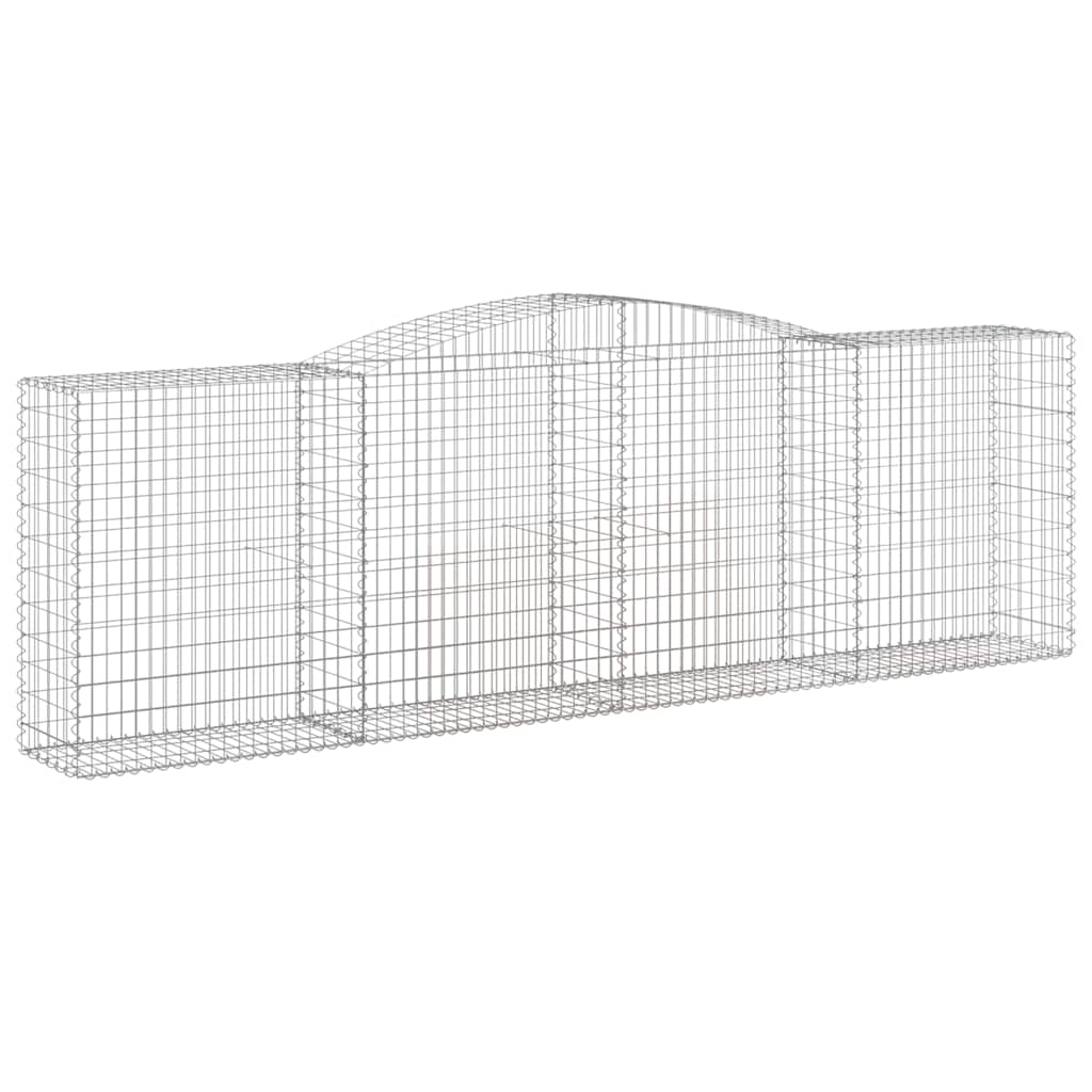 Cestas De Gaviones 6 Uds Forma De Arco Hierro 400x50x120/140 Cm_2