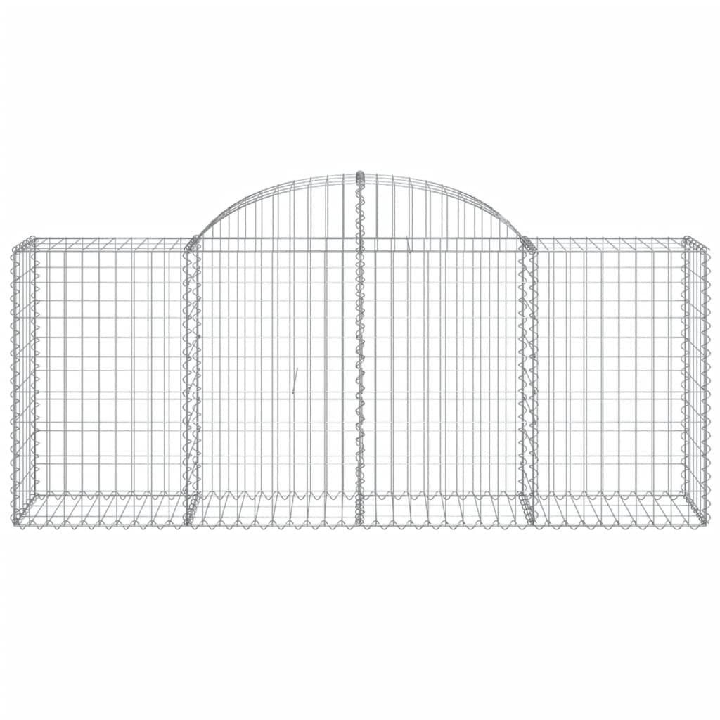 Cestas De Gaviones 4 Uds Forma De Arco Hierro 200x50x80/100 Cm_3