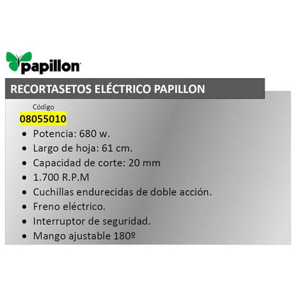 Recortasetos Papillon 680 W. Hoja 610 Mm._1