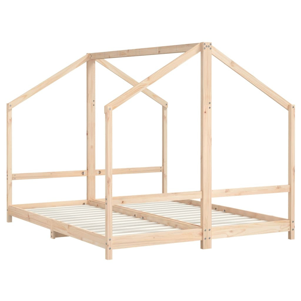 Vidaxl Estructura De Cama Infantil Madera Maciza De Pino 2x(80x200) Cm_2