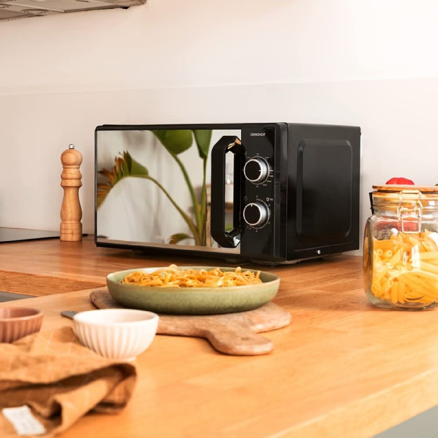 Microondas Con Grill De 20 Litros Grandheat 3140 Mirror. 1050 W En 6 Niveles, Grill 1000 W, Revestimiento Anti-dirt Itech, Tecnología 3dwave, Tempor_4