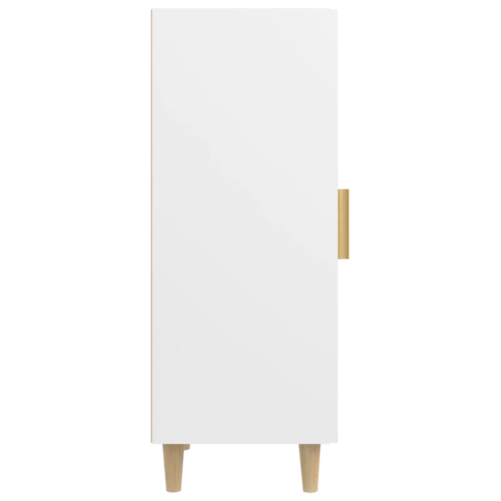 Aparador De Madera Contrachapada Blanco 34,5x34x90 Cm / Vetonek_2