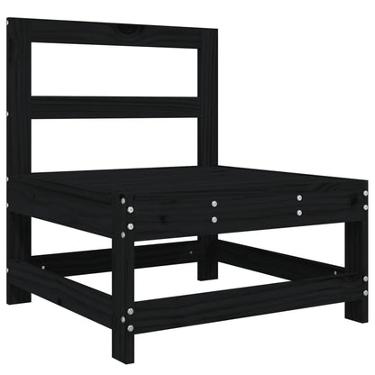 Vidaxl Juego De Muebles De Jardín 7 Piezas Madera Maciza De Pino Negro_3