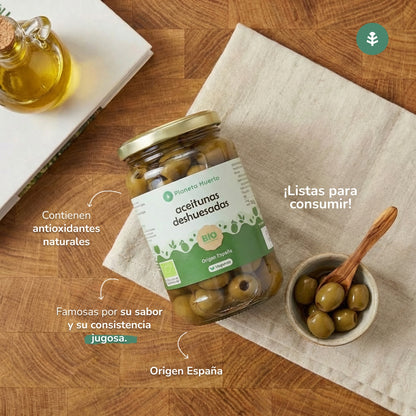 Pack 12x Aceitunas deshuesadas Eco Planeta Huerto 335 g