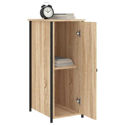 Mesita De Noche Madera De Ingeniería Roble Sonoma 32x42x80 Cm_2