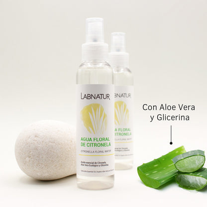Agua Floral de Citronela Labnatur 125 ml | Repelente Natural de Mosquitos | Aloe Vera y Aroma Cítrico | Vegano_2