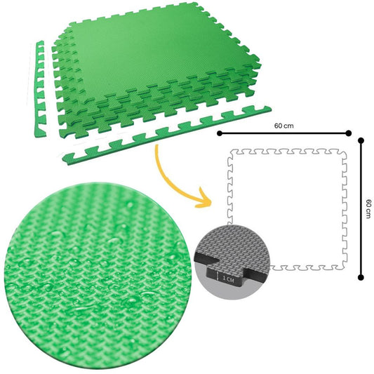 Tatami Puzzle 1cm 60x60cm – Pack 4 Uds (t60-4) Verde_0