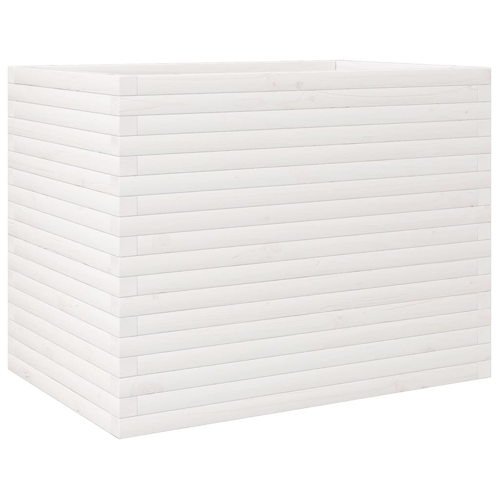 Jardinera Madera Maciza De Pino Blanco 90x60x68,5 Cm_0