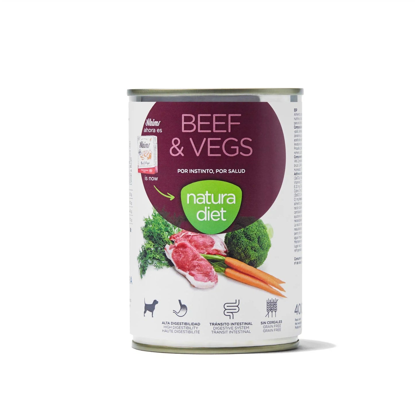 Natura Diet Dog Carne & Vegetais Alimento húmido para cães 400g