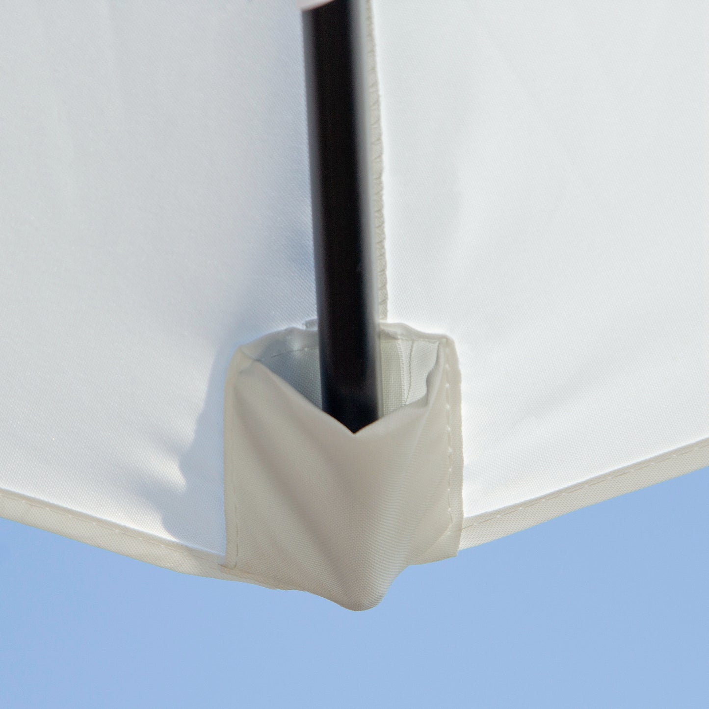 Outsunny Sombrilla De Jardín Ø295x250 Cm Con Manivela E Inclinación Blanco_3