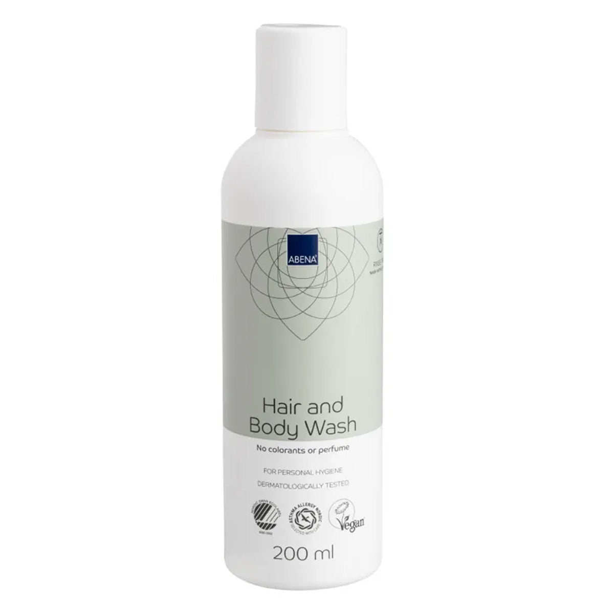 Gel de Ducha y Champú sin Enjuague Abena 200 ml