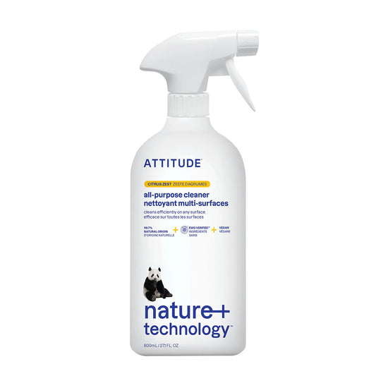 Spray de limpeza multiusos Attitude Citrus, 800 ml