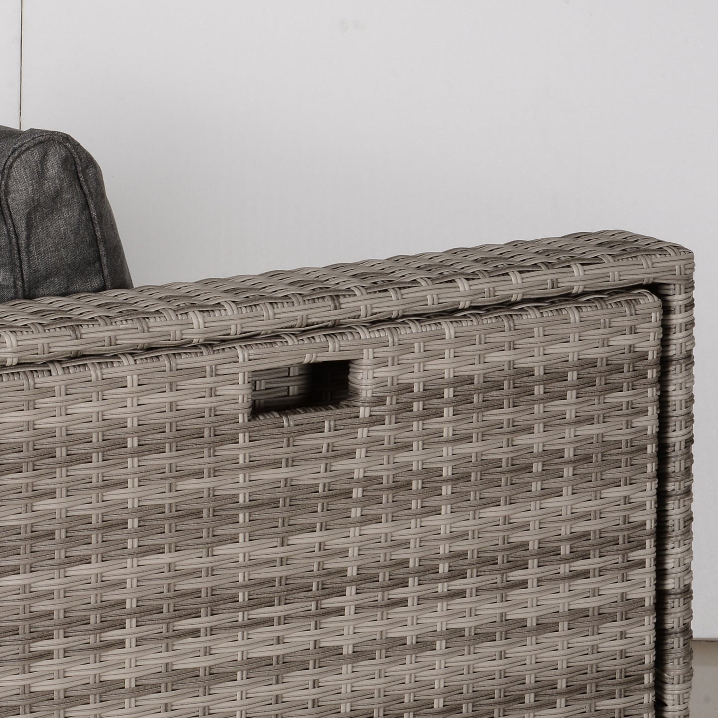 Outsunny Conjunto 8 Piezas De Sofás Ratán Con Mesa De Centro Y Reposapiés_4