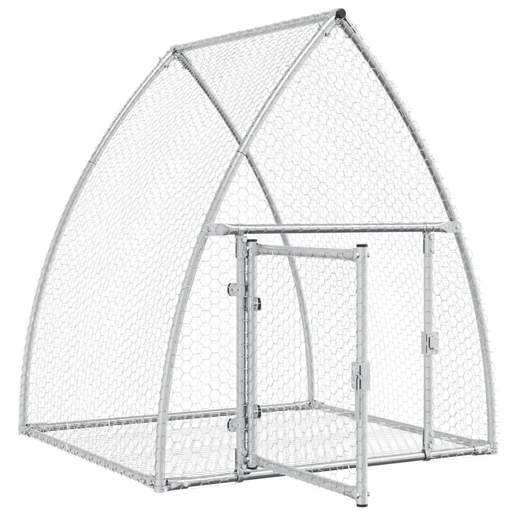 Conejera Acero Galvanizado Plateado 105x100x120 Cm_3