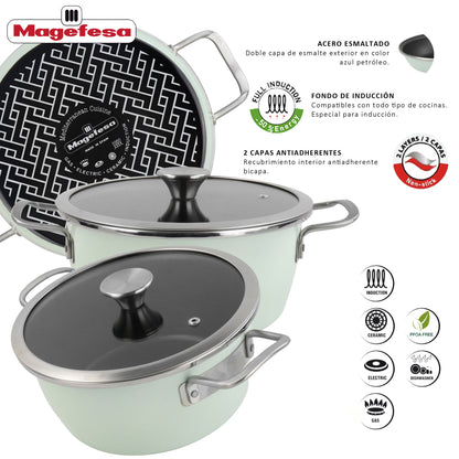 Cacerola nordic Verde Ø24cm Con Tapa De Vidrio_3